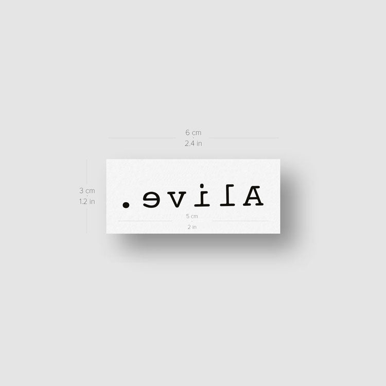 Alive Temporary Tattoo (Set of 3)