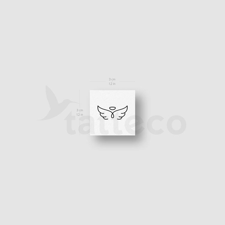 Small Angel Wings Temporary Tattoo - Set of 3