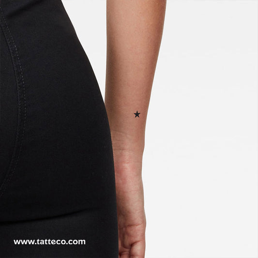 Black Star Temporary Tattoo - Set of 3