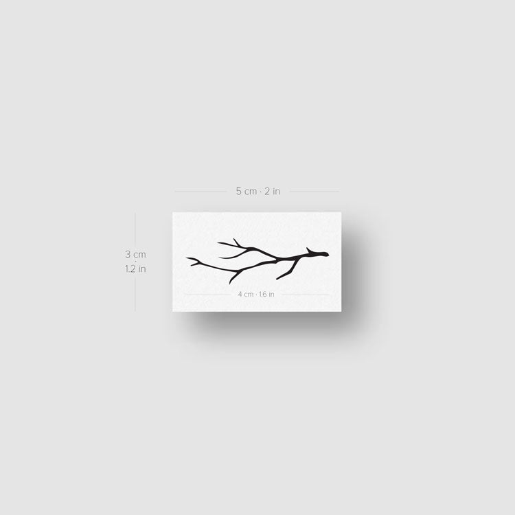 Leafless Branch Temporary Tattoo - Set of 3