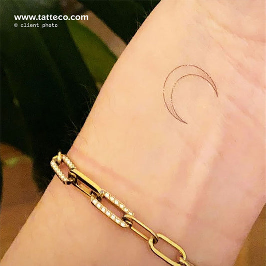 Tatuaje temporal de luna creciente tipo I de Jakenowicz (juego de 3)