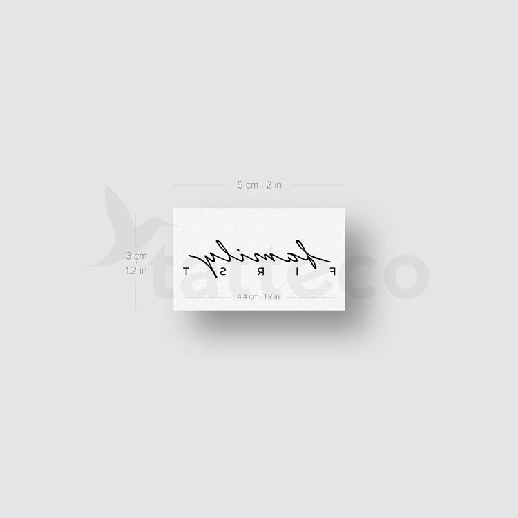 Family First Temporary Tattoo - Set of 3