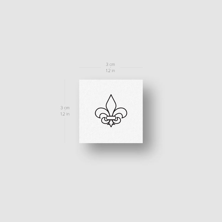 Fleur-de-lis Temporary Tattoo - Set of 3