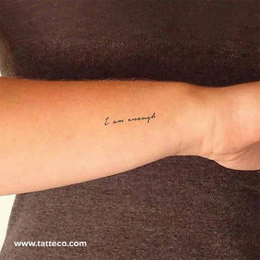 Tatuaje temporal "Soy suficiente" - Juego de 3