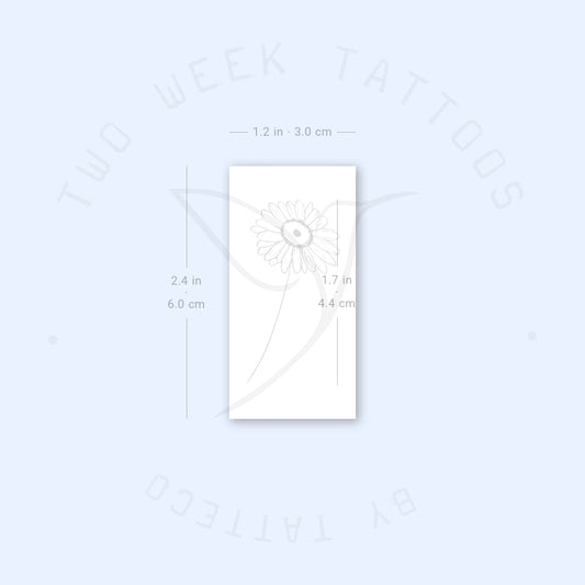 Sketchy Daisy Semi-Permanent Tattoo - Set of 2