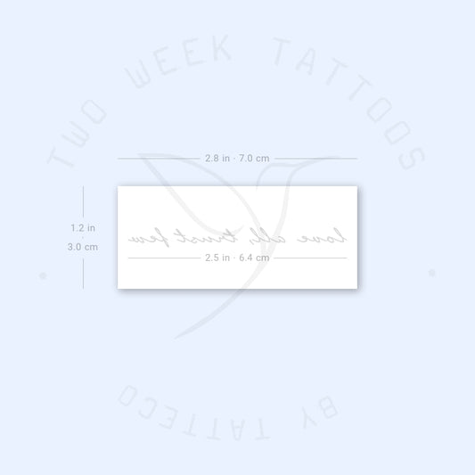 Love All, Trust Few Semi-Permanent Tattoo - Set of 2