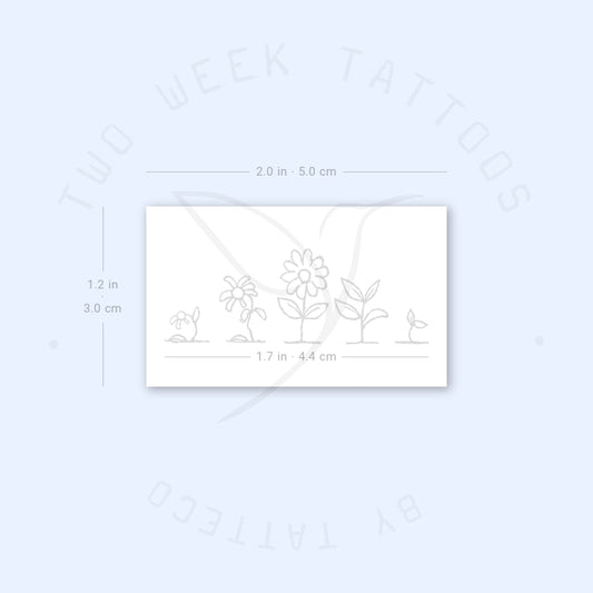 Life Of A Flower Semi-Permanent Tattoo - Set of 2
