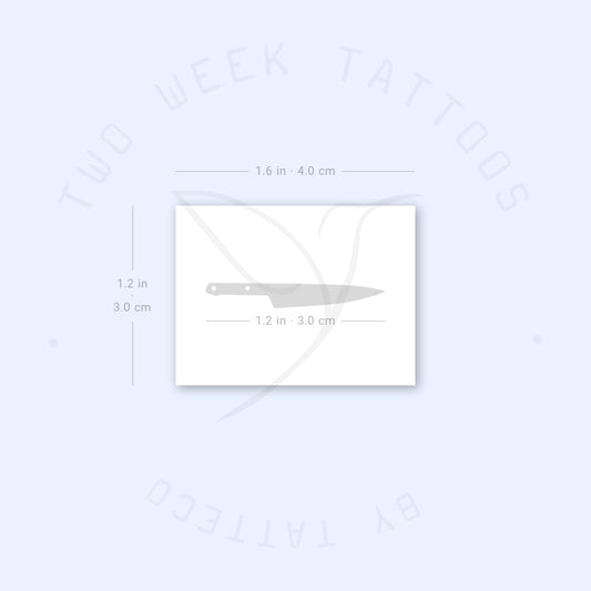 Black Knife Semi-Permanent Tattoo - Set of 2