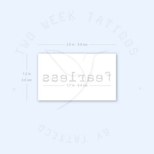 Typewriter Fearless Semi-Permanent Tattoo - Set of 2