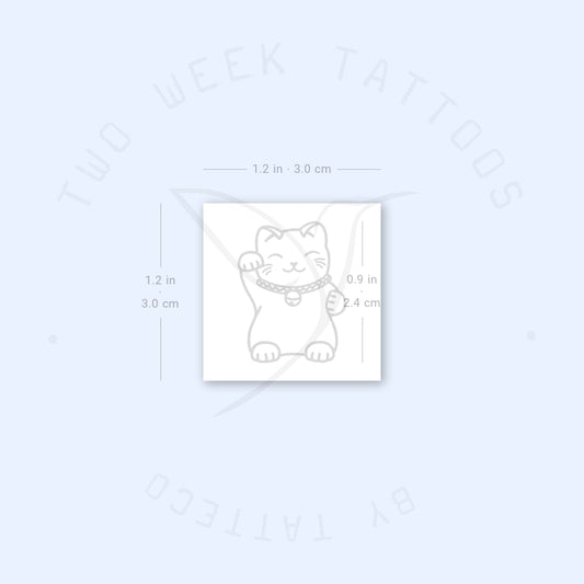 Maneki-Neko Semi-Permanent Tattoo - Set of 2
