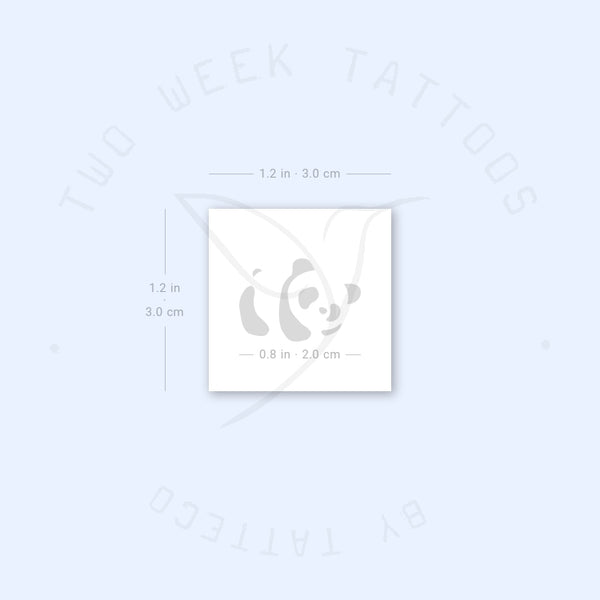 Panda Bear Semi-Permanent Tattoo - Set of 2