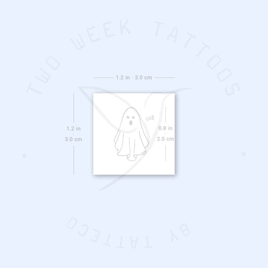Tatuaje semipermanente de fantasma Boo - Juego de 2