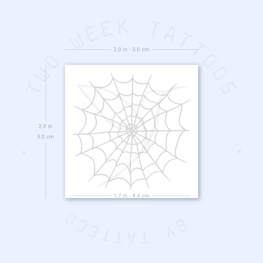 Tatuaje semipermanente de telaraña - Juego de 2