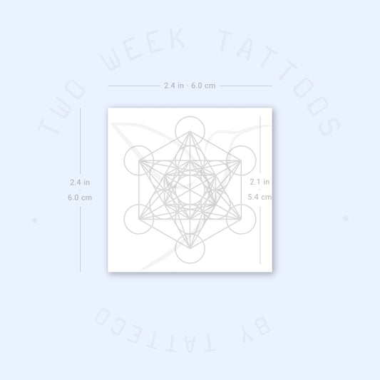 Metatron's Cube Semi-Permanent Tattoo - Set of 2