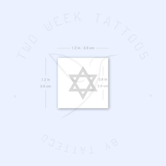 Star Of David Semi-Permanent Tattoo - Set of 2