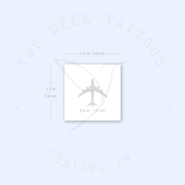 Airplane Semi-Permanent Tattoo - Set of 2