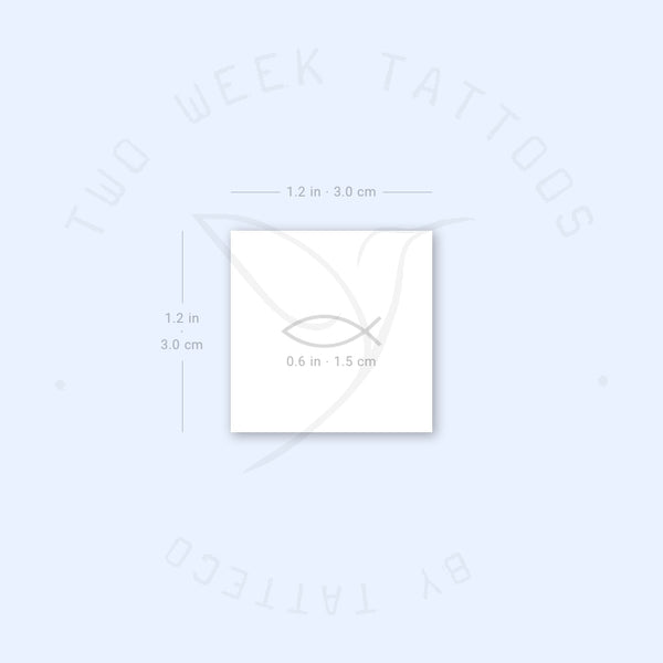 Ichthys Jesus Fish Semi-Permanent Tattoo - Set of 2