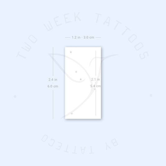 Minimalist Cancer Constellation Semi-Permanent Tattoo - Set of 2