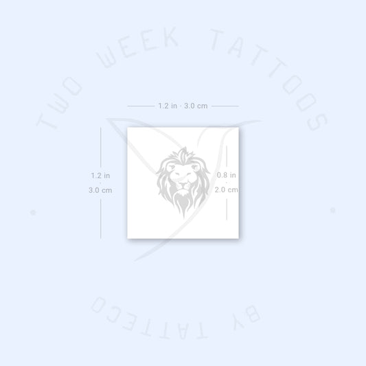 Lion Face Semi-Permanent Tattoo - Set of 2