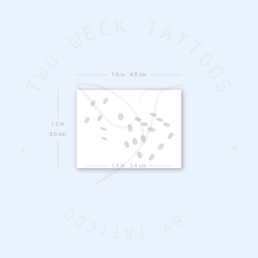 Tatuaje semipermanente de dados minimalistas (juego de 2)