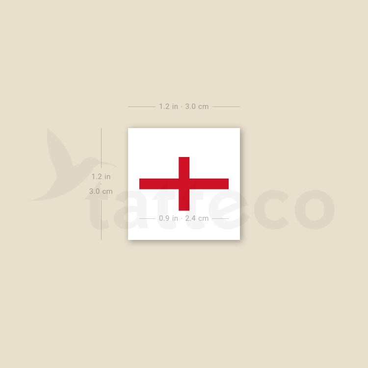 Small England Flag Temporary Tattoo - Set of 3
