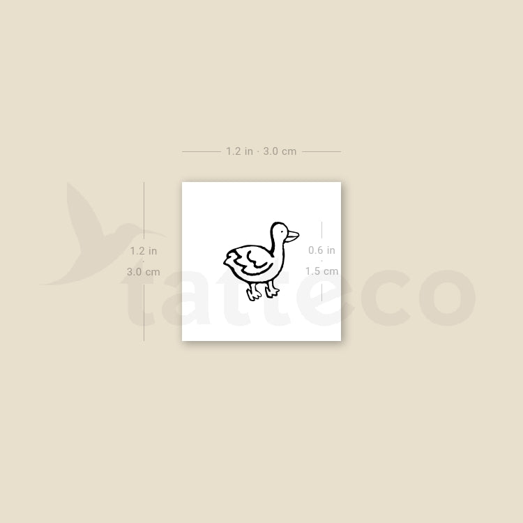 Duck Temporary Tattoo - Set of 3