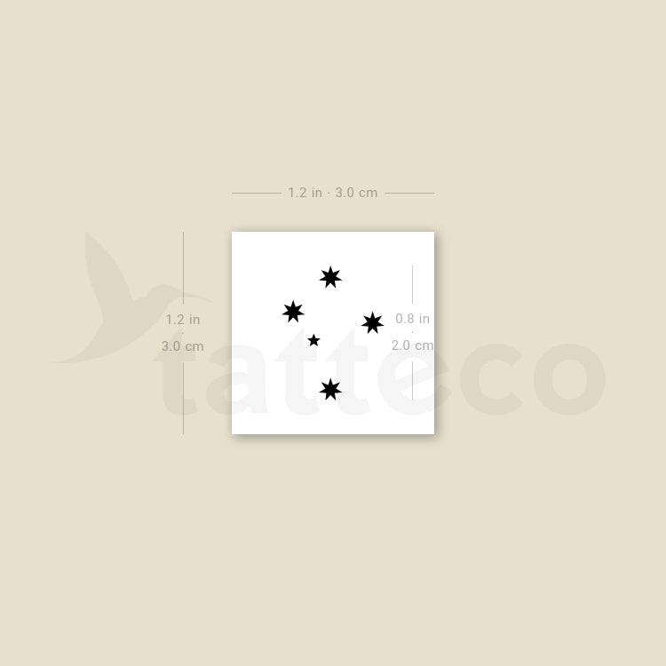 Crux Constellation Temporary Tattoo - Set of 3