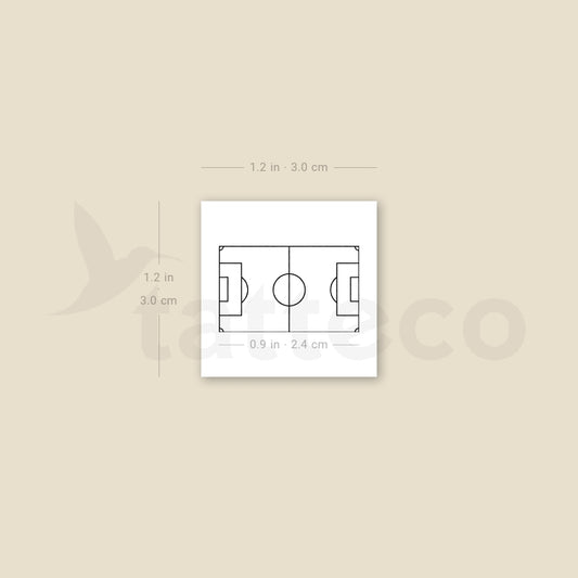 Soccer Pitch Temporary Tattoo - Set of 3