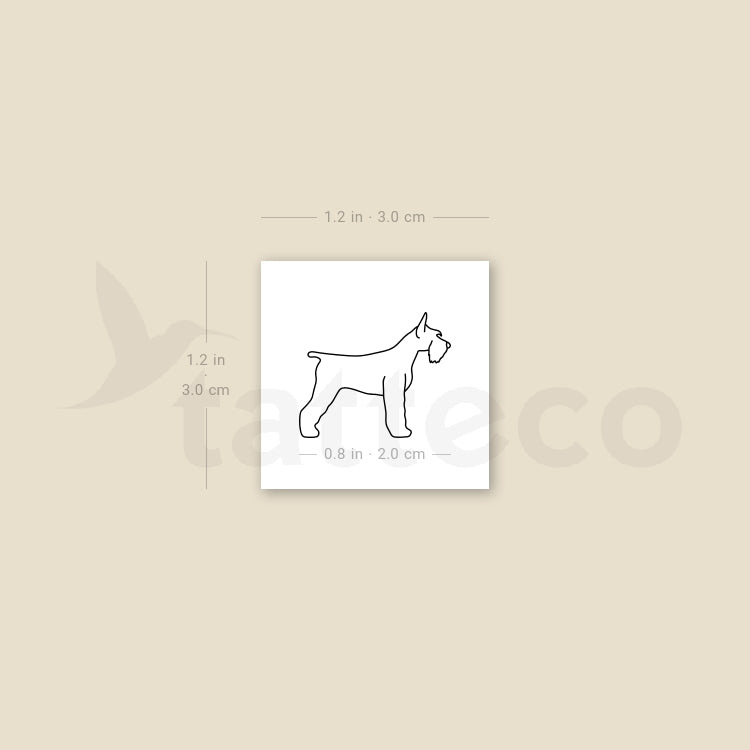Schnauzer Temporary Tattoo - Set of 3