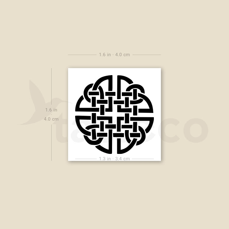Tatuaje temporal de nudo de Dara - Juego de 3