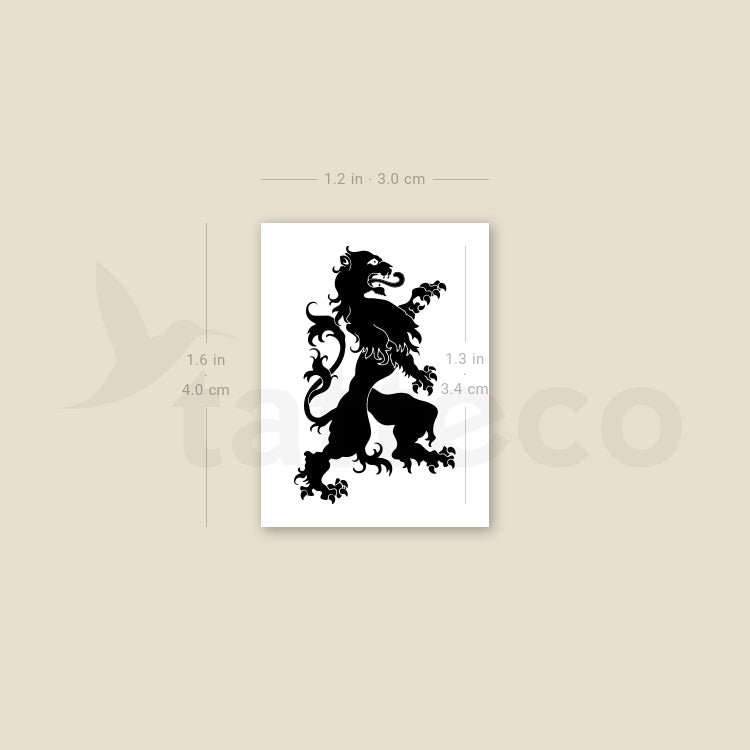 Tatuaje temporal de león ornamental (juego de 3)