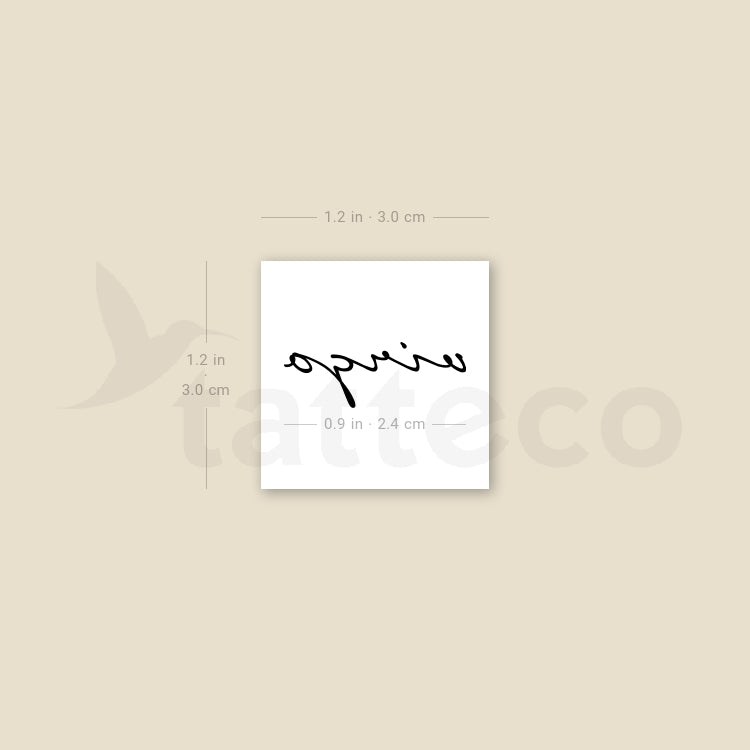Tatuaje temporal de Virgo - Juego de 3