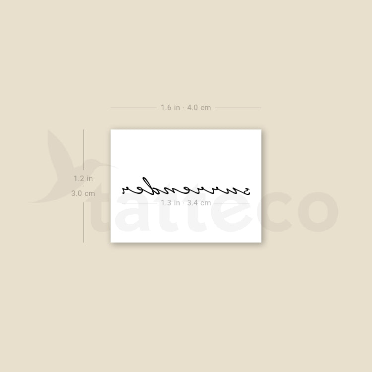 Surrender Temporary Tattoo - Set of 3