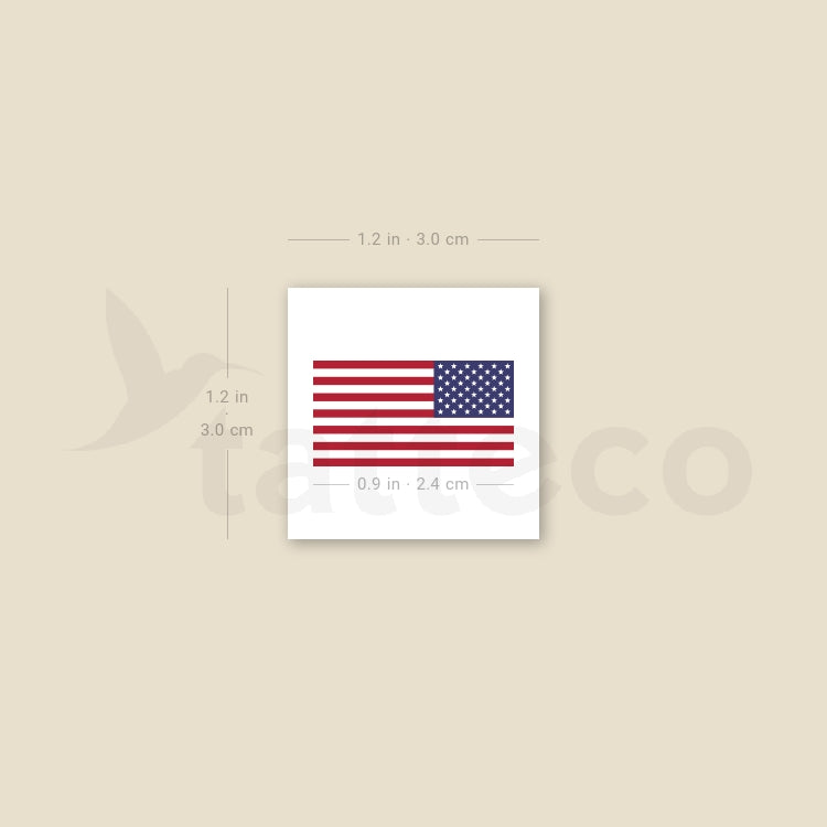 USA Flag Temporary Tattoo - Set of 3