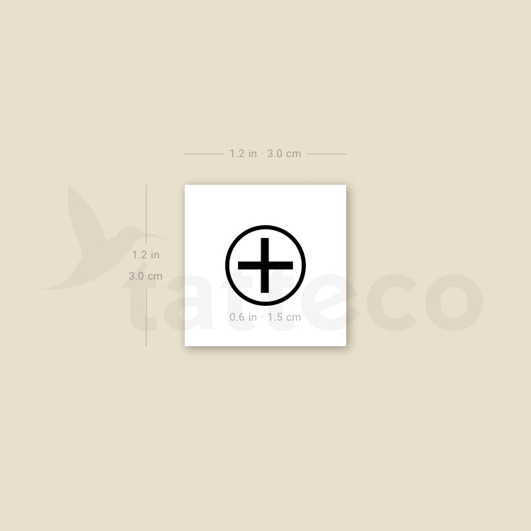 Ailm Symbol Temporary Tattoo - Set of 3