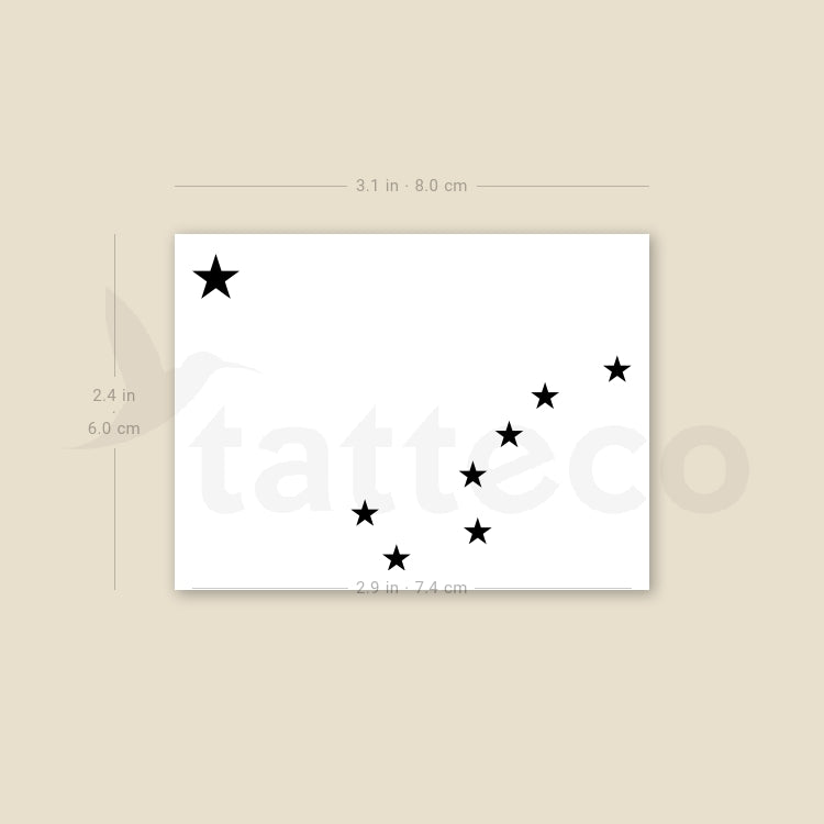Flag Of Alaska Temporary Tattoo - Set of 3