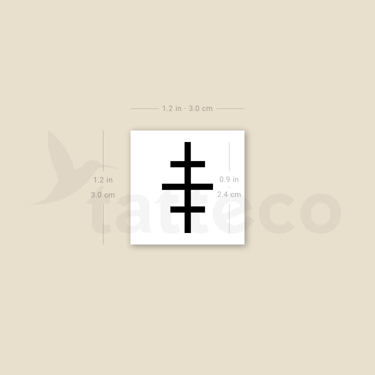 Salem Cross Temporary Tattoo - Set of 3