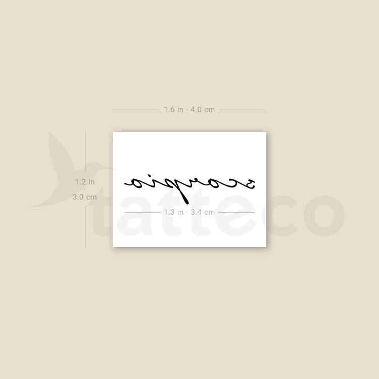 Scorpio Temporary Tattoo - Set of 3