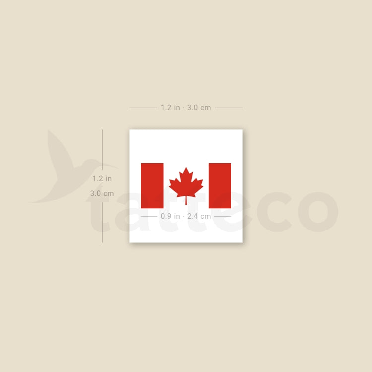 Canada Flag Temporary Tattoo - Set of 3