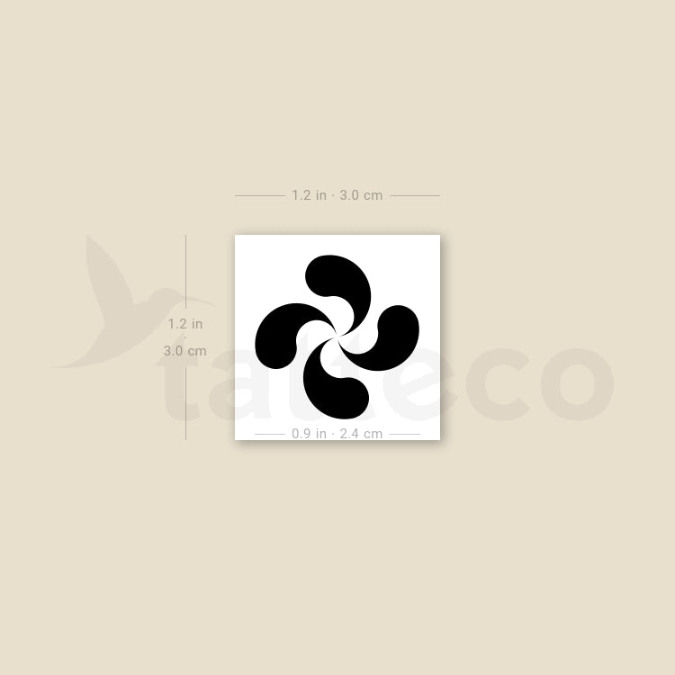 Lauburu Temporary Tattoo - Set of 3