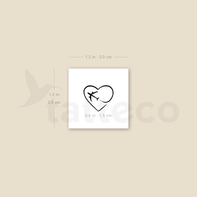 Love For Travel Temporary Tattoo - Set of 3