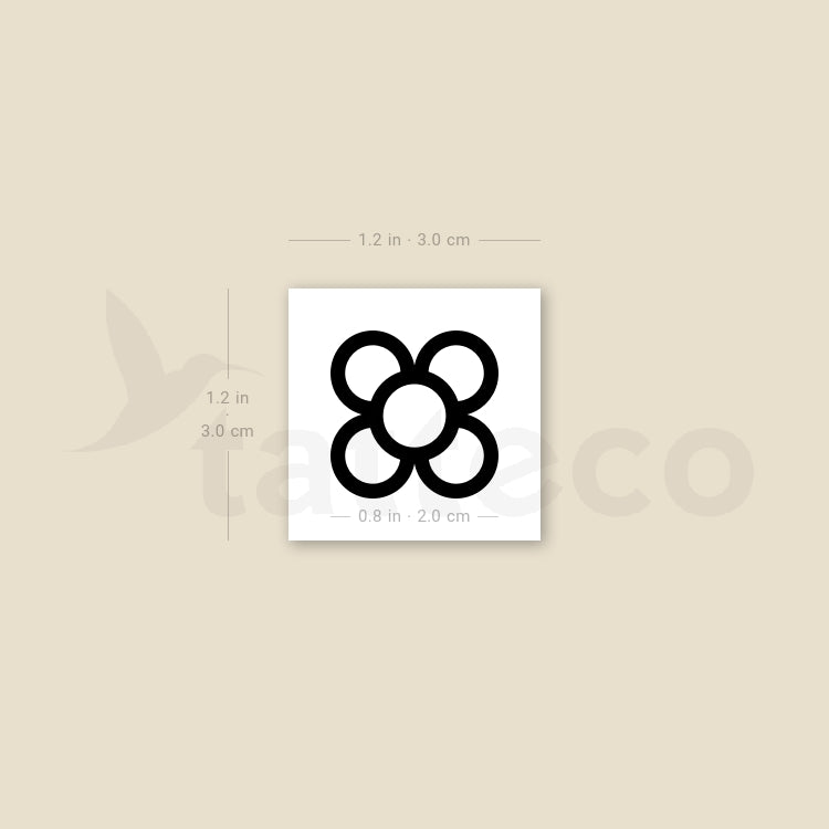 Flower Of Barcelona Temporary Tattoo - Set of 3