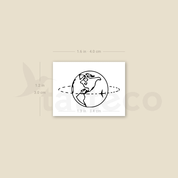 Tatuaje temporal "Viaje por América" - Juego de 3