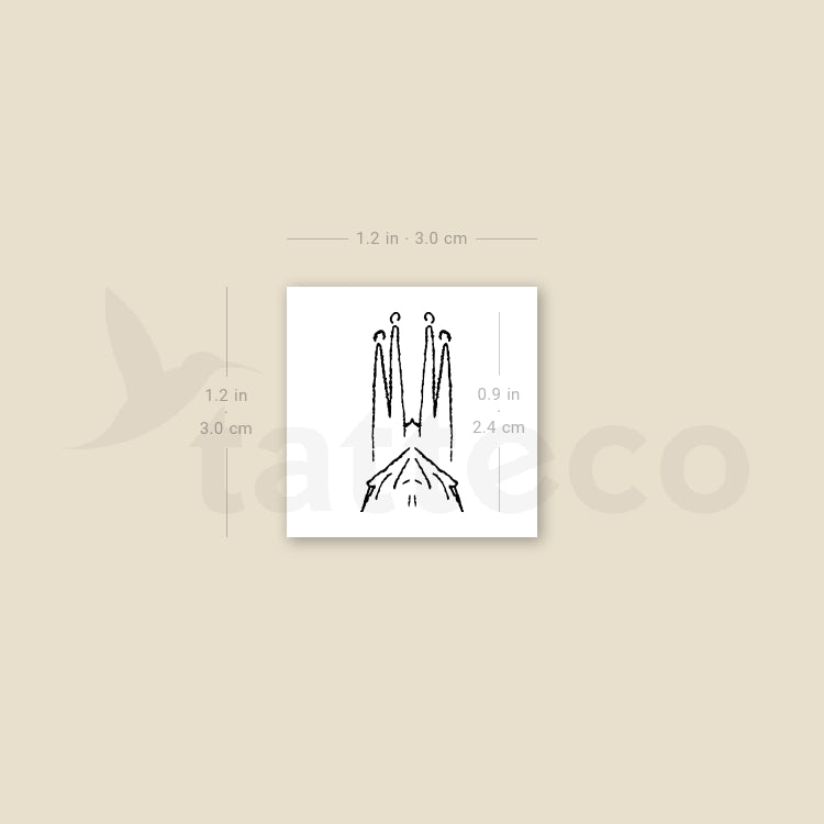 Sagrada Família Temporary Tattoo - Set of 3