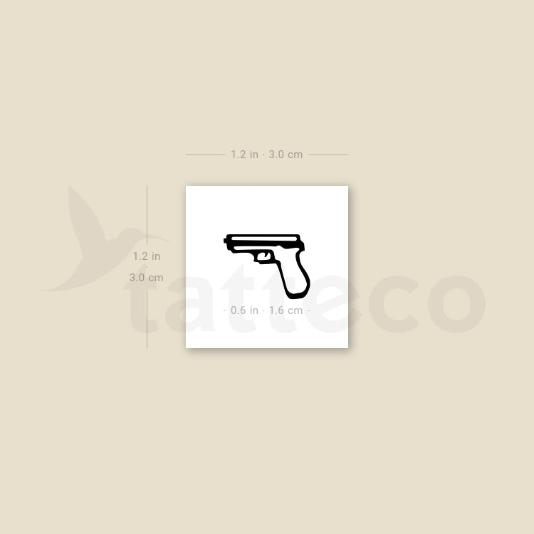 Hailey Gun Temporary Tattoo - Set of 3
