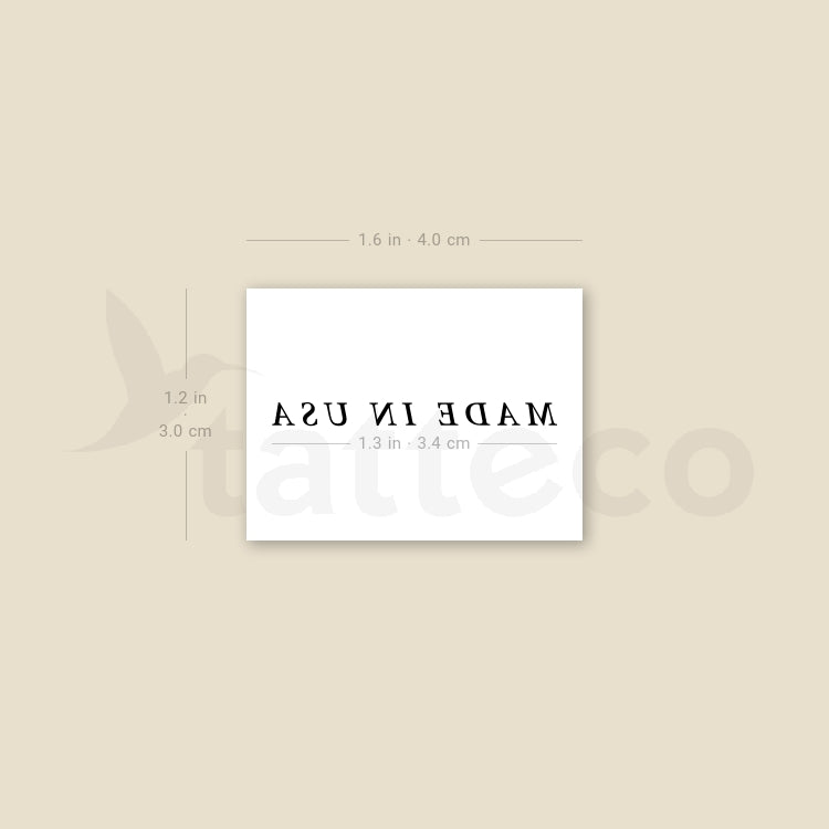 Made In USA Temporary Tattoo - Set of 3