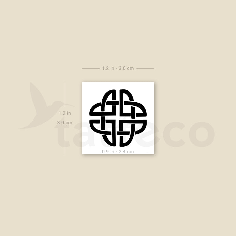 Shield Knot Temporary Tattoo - Set of 3