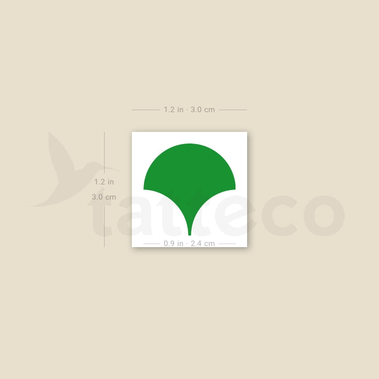 Tokyo Ginkgo Leaf Temporary Tattoo - Set of 3