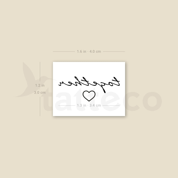 Together Temporary Tattoo - Set of 3