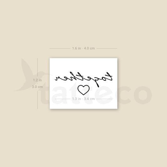 Together Temporary Tattoo - Set of 3